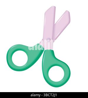 Nettes Scherenvektordesign isoliert im weißen Hintergrund, bearbeitbares Element, Vektorillustration. Stock Vektor