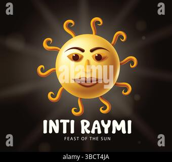 Inti Raymi fest der Sonne Clipart Hintergrund Illustration, Vektor Illustration Stock Vektor