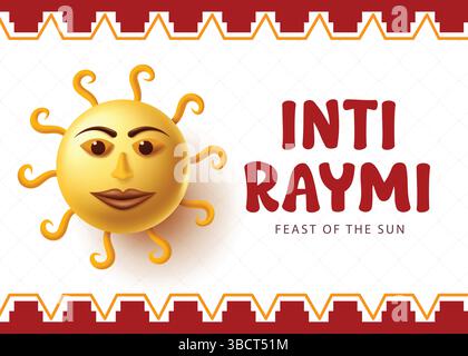Inti Raymi fest der Sonne Clipart Hintergrund Illustration, Vektor Illustration Stock Vektor