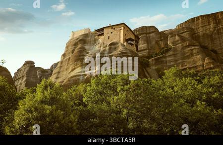 Kloster des heiligen Nikolaus Anapausas in Meteora, Griechenland Stockfoto
