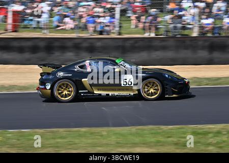 Dean Burden, Porsche 718 Cayman GT4 RS Clubsport, LFP Motorsport, Porsche Sprint Challenge Großbritannien 2025, eine einzige Marque-Serie mit allen Fahrern Stockfoto