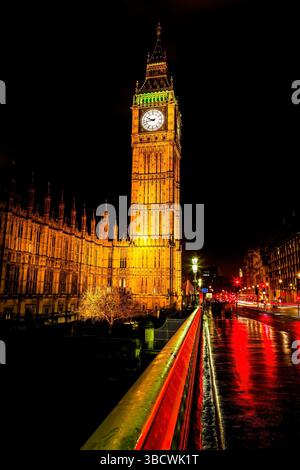 Big Ben, Westminster Bridge, Houses of Parliament, Westminster, London, England. Stockfoto
