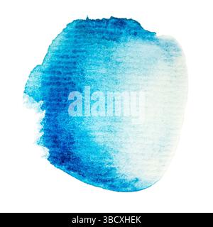 Blaue Aquarelltextur mit Farbverlauf von dunklen zu hellen Schattierungen Stockfoto