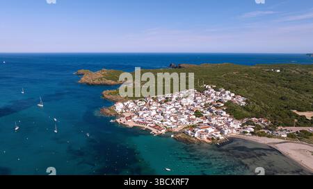 Luftaufnahme von es Grau, Menorca, Spanien Stockfoto