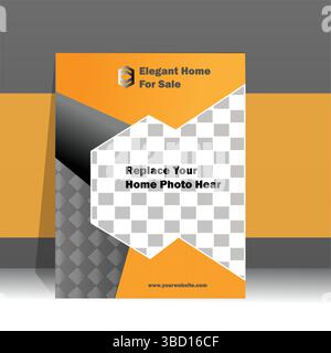 Moderne Immobilienvorlage für elegante Werbung und Marketing für den Verkauf von Häusern Stock Vektor