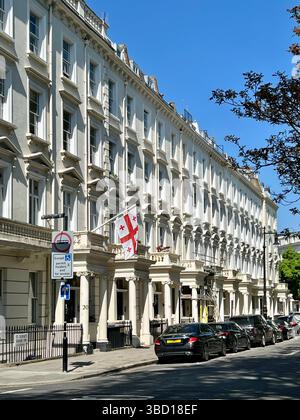 Regency Reihenhäuser in Pimlico, West London, Südosten Englands Stockfoto