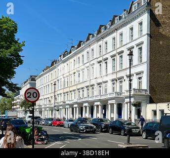 Regency Reihenhäuser in Pimlico, West London, Südosten Englands Stockfoto