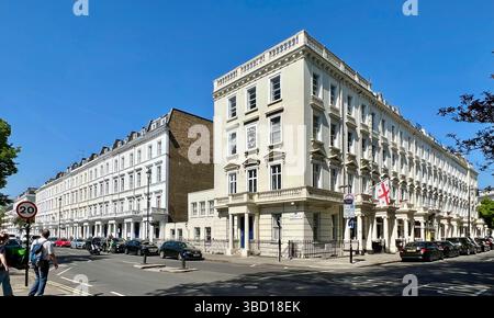 Regency Reihenhäuser in Pimlico, West London, Südosten Englands Stockfoto
