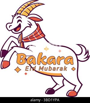 EID ul Adha 2025 Vektor-Grafiken - Islamisches Festival Bakra Eid Mubarak Vektor Design Elemente und Ziege / Schaf Vektor Illustration Stock Vektor