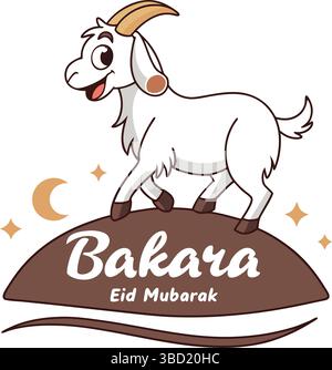 EID ul Adha 2025 Vektor-Grafiken - Islamisches Festival Bakra Eid Mubarak Vektor Design Elemente und Ziege / Schaf Vektor Illustration Stock Vektor