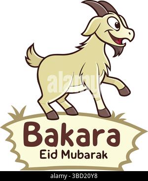EID ul Adha 2025 Vektor-Grafiken - Islamisches Festival Bakra Eid Mubarak Vektor Design Elemente und Ziege / Schaf Vektor Illustration Stock Vektor