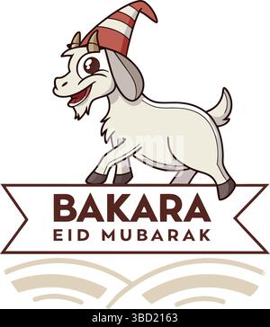 EID ul Adha 2025 Vektor-Grafiken - Islamisches Festival Bakra Eid Mubarak Vektor Design Elemente und Ziege / Schaf Vektor Illustration Stock Vektor