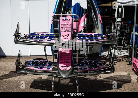 Alpine F1 Team A525, mechanische Details des Frontflügels während des Formel 1 Tag Heuer Grand Prix de, Monaco. , . FIA Formel-1-Weltmeisterschaft vom 23. Bis 25. Mai 2025 auf dem Circuit de Monaco in Monte-Carlo, Monaco - Foto Florent Gooden/DPPI Credit: DPPI Media/Alamy Live News Stockfoto