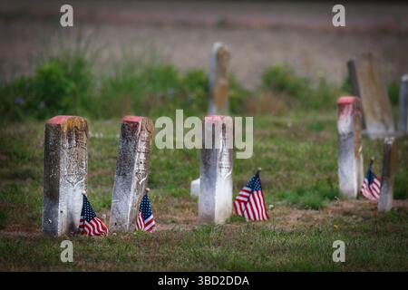 Dreizehn Afroamerikaner traten während des Bürgerkrieges als US-amerikanische Truppen (USCT) bei den Union Forces ein. Sie wurden bekannt als die "Cuffey" Stockfoto