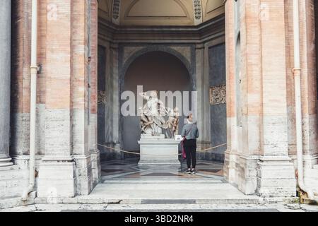 Vatikanische Museen, achteckiger Innenhof Stockfoto