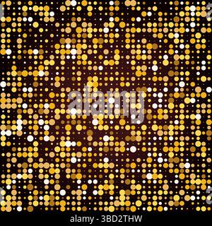 Luxuriöse gepunktete Kulisse. Glitzerndes goldenes Konfetti bg. Stock Vektor