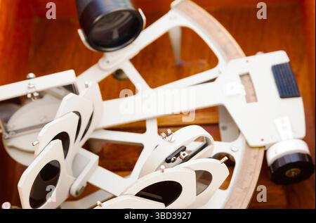 Sextant. Meßgerät für die Seeschifffahrt Stockfoto