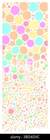 Farbige Hintergrundkreise. Handzeichnung. Nicht AI, Vektorillustration Stock Vektor