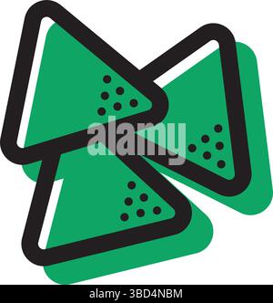 Symbol für Tortilla-Chips. Vektor Stock Vektor