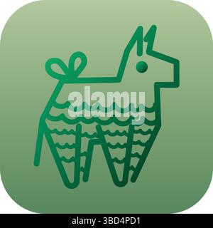 Pinata-Esel-Symbol. Vektor Stock Vektor