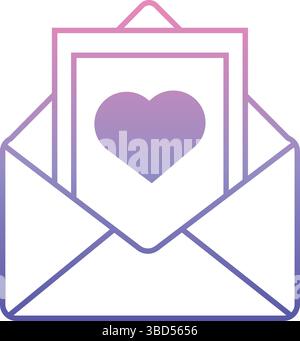 Liebe Einladungsschreiben. Vektor Stock Vektor