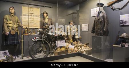 Musee Memoire 39–45, Museum aus dem 2. Weltkrieg in der deutschen Grafen-Spee-Marineartillerie-Batterie-Kommandostelle Plougonvelin, Finistere, Bretagne, Frankreich Stockfoto