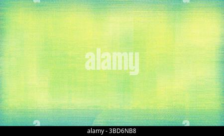 Ein lebendiger und abstrakter Hintergrund mit einem Glitch-Effekt mit Grunge-Texturen und Halbtonmustern in Grün- und Blautönen, der eine digitale Distinction schafft Stockfoto