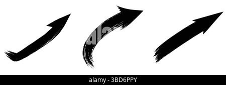 Bündel von Zeichenpfeilen, Pfeilsilhouette Stock Vektor