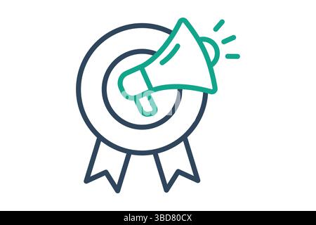 Symbol „Promotion“. Liniensymbolstil. Symbol zum Branding. Vektorillustration für Geschäftselemente Stock Vektor