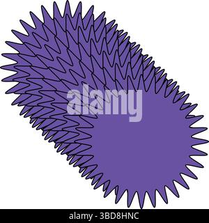 Minimale geometrische lineare Sternform auf weißem Hintergrund. Stock Vektor