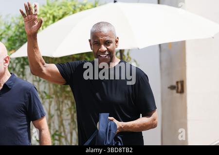 Cannes, Frankreich. Mai 2025. Denzel Washington erreicht am 19. Mai 2025 den Fotoruf der höchsten 2 niedrigsten während des 78. Festivals de Cannes in Cannes (Frankreich) (Foto: Alessandro Bremec/NurPhoto). Quelle: NurPhoto SRL/Alamy Live News Stockfoto
