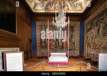 Die State Bed Chamber, Hampton Court Palace Stockfoto