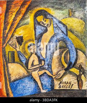 Norah Borges, ohne Titel, um 1920, Fresko auf mallorquinischem Sandstein und Gips, es Baluard Museum of Modern and Contemporary Art of Palma, Mallorca, Ba Stockfoto