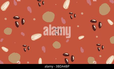 Erdnuss und Getreide organischer Hintergrund Stock Vektor