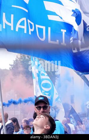 Neapel, Italien. Mai 2025. Während des Serie A EniLive Fußballspiels zwischen Napoli und Cagliari im Naples Diego Armando Maradona Stadion, Italien - Freitag, 23. Mai 2025 - Sport Soccer (Foto: Alfredo Falcone/LaPresse) Credit: LaPresse/Alamy Live News Stockfoto