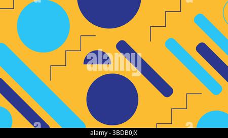 Farbenfroher geometrischer abstrakter Hintergrund in Gelb Stock Vektor