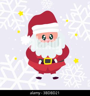 Weihnachtsmann im Cartoon-Stil. Vektor Stock Vektor