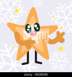 Die Star-Figur lächelt. Vektor Stock Vektor
