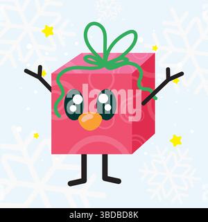 Geschenkbox Cartoon mit Band. Vektor Stock Vektor