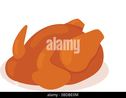 Ganz gerösteter truthahn. Vektor Stock Vektor