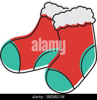 Warme Winterschuhe. Vektor Stock Vektor