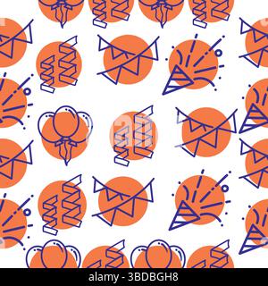 Flags und Streamer wiederholen sich. Vektor Stock Vektor