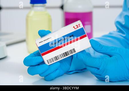Fenfluraminmedikation. Antiepileptikum bei Krampfanfällen beim Dravet-Syndrom. Stockfoto