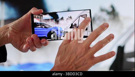 Berufsfrau Fotografiert Fahrzeugschäden Nach Autounfall Stockfoto