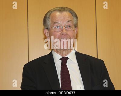 Deutscher SPD-Politiker Franz Muentefering ehemaliger Bundesminister bei einer Veranstaltung in Magdeburg 2.10.18, deutscher SPD-Politiker Franz Muentefering ehemaliger Federa Stockfoto