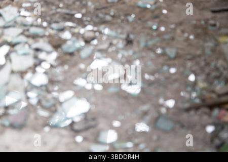 Glasscherben für Hintergründe und Überlagerungen Stockfoto