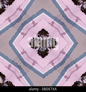 Rosa Blau Alien-Vektormuster Stock Vektor