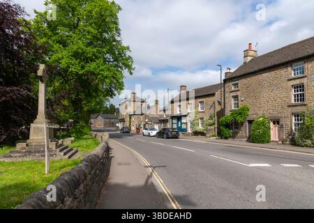 Das Dorf Baslow im Peak District, Derbyshire, England. Stockfoto