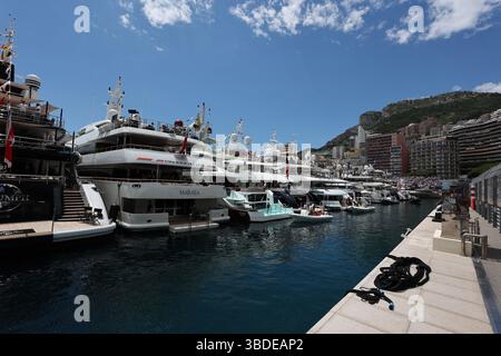 23. Mai 2025, Circuit de Monaco, Monte Carlo, Formel 1 Grand Prix Monaco 2025, im Bild der Hafen von Monaco. Stockfoto