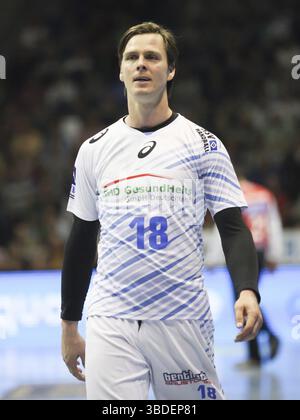 Dänischer Handballspieler Hans Lindberg HSV Handball DHB HBL DKB Handball-Bundesliga Saison 2015/16, dänischer Handballspieler Hans Lindberg HSV Handball DH Stockfoto